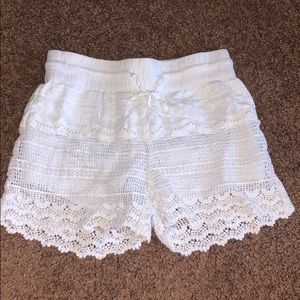 White Laced Shorts